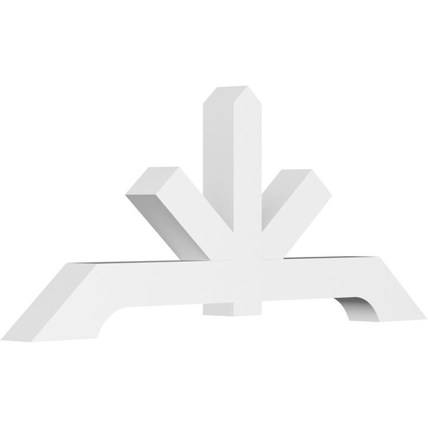 Ekena Millwork Vanguard Architectural Grade PVC Gable Bracket, 84"W x 35"H x 6"D x 6"F, 10/12 Pitch GBP084X35X0606VAN00 - main